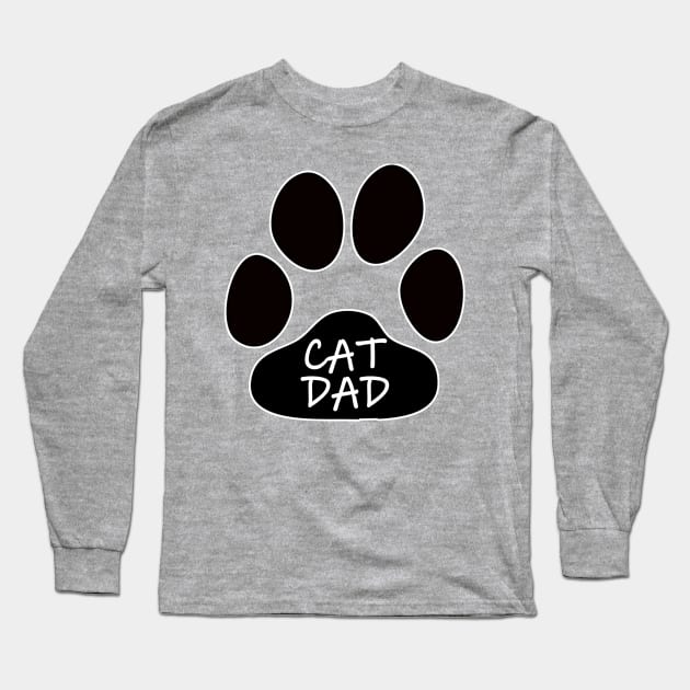 Cat Dad Long Sleeve T-Shirt by Stupidi-Tees